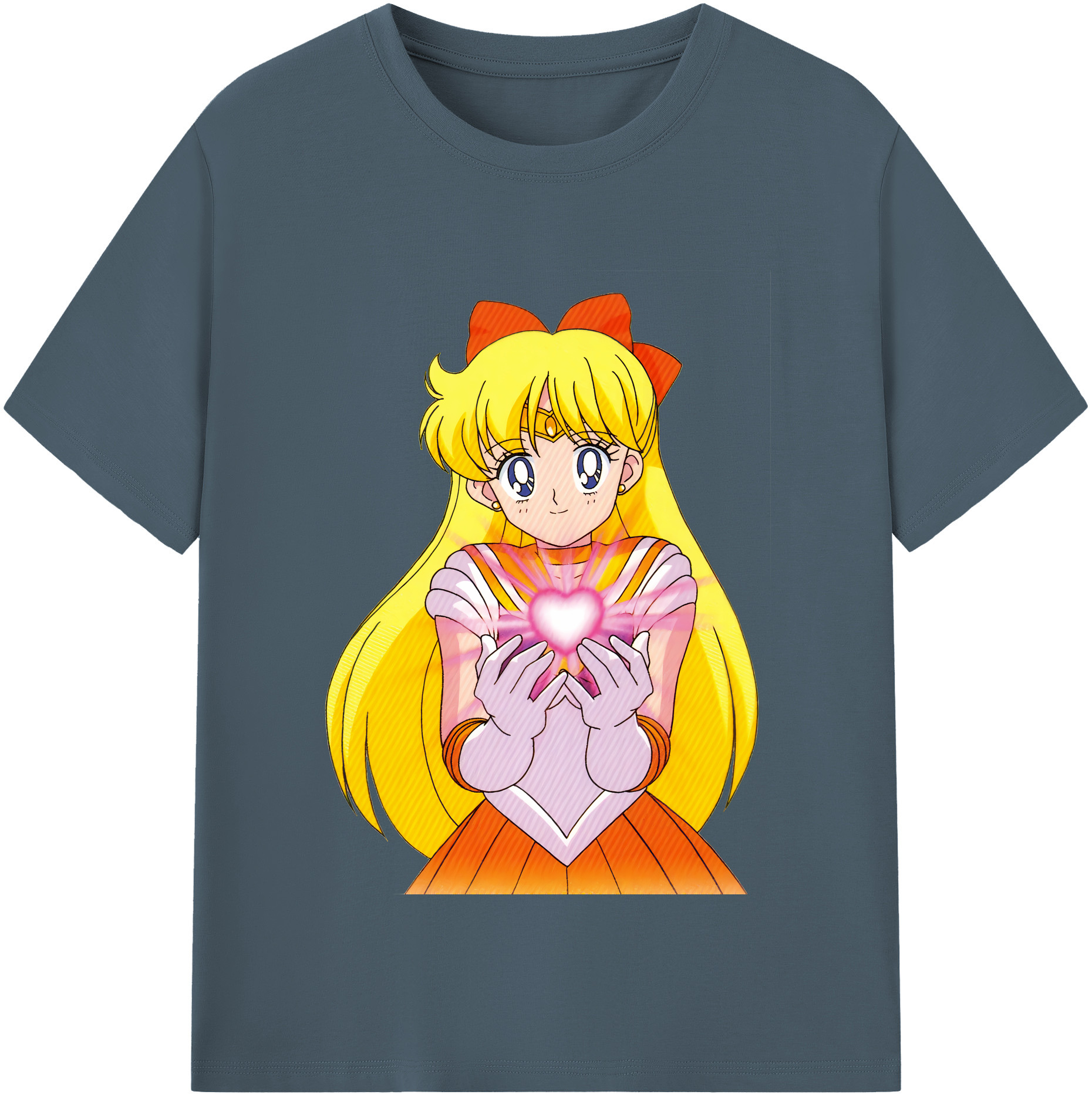 （画像用） 美少女戦士セーラームーン 愛野 美奈子 あいの みなこ Sailor Moon Aino Minako 綿100％半袖Tシャツ（フロントプリント）